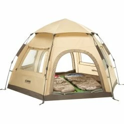 CAMPZ Hexa OT 3P Tent beige/grey -Person Tents Sales campz hexa ot 3p zelt beige grau 5