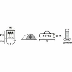 CAMPZ Lakeland 3P Tent beige -Person Tents Sales campz lakeland 3p tent beige 6