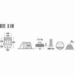 High Peak Kite 3 LW Tent pesto/red 9 High Peak Kite 3 LW Tent pesto/red -Person Tents Sales high peak kite 3 lw tent pesto red 4