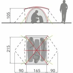 VAUDE Campo 3P Tent chute green -Person Tents Sales vaude campo 3p tent chute green 4