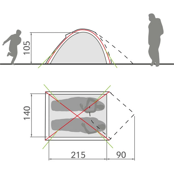 VAUDE Campo Compact 2P Tent chute green 5 VAUDE Campo Compact 2P Tent chute green - Image 3